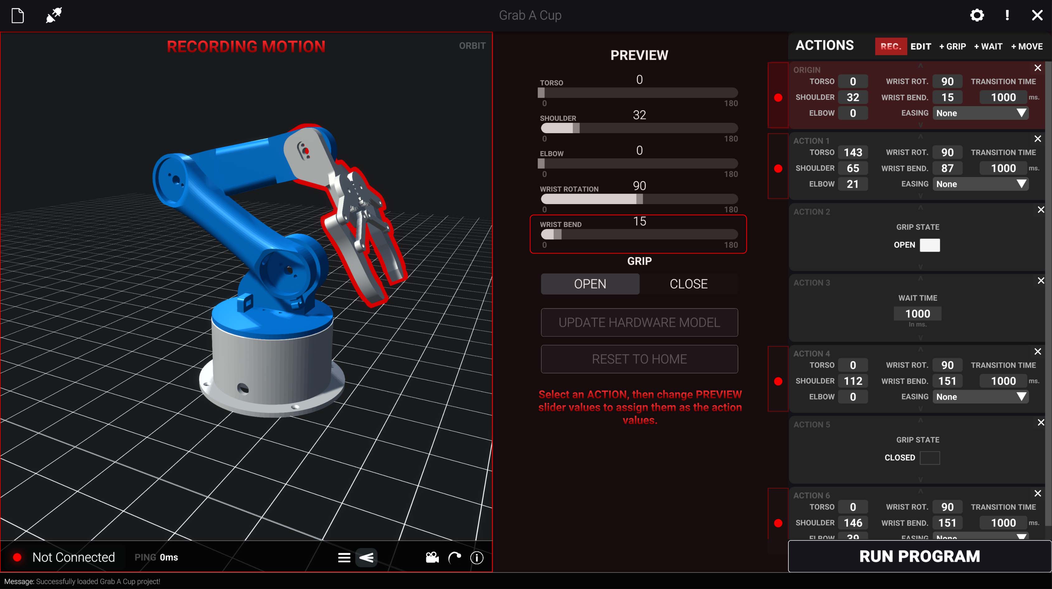 Recording Motion Interface