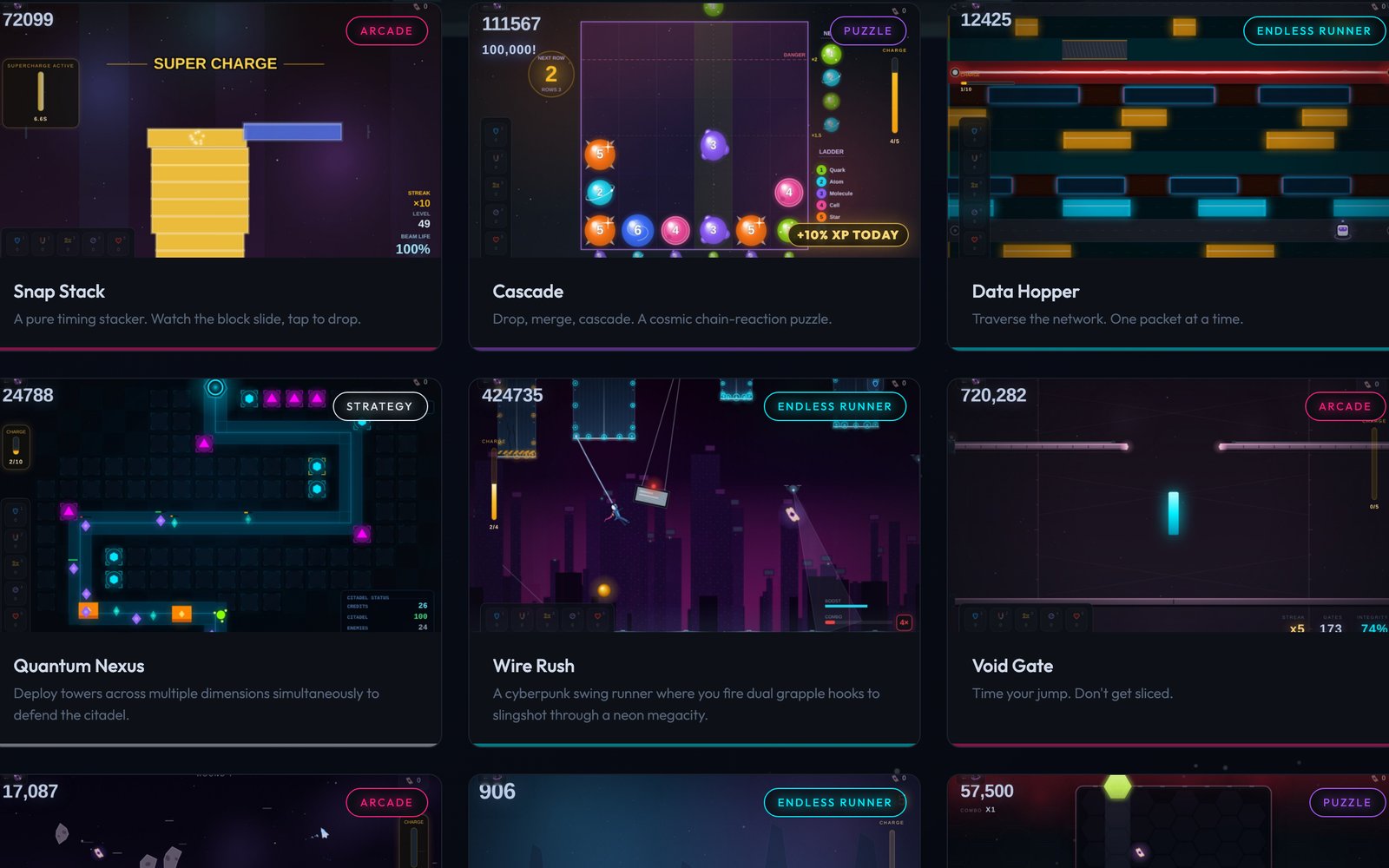 Void Arcade game library