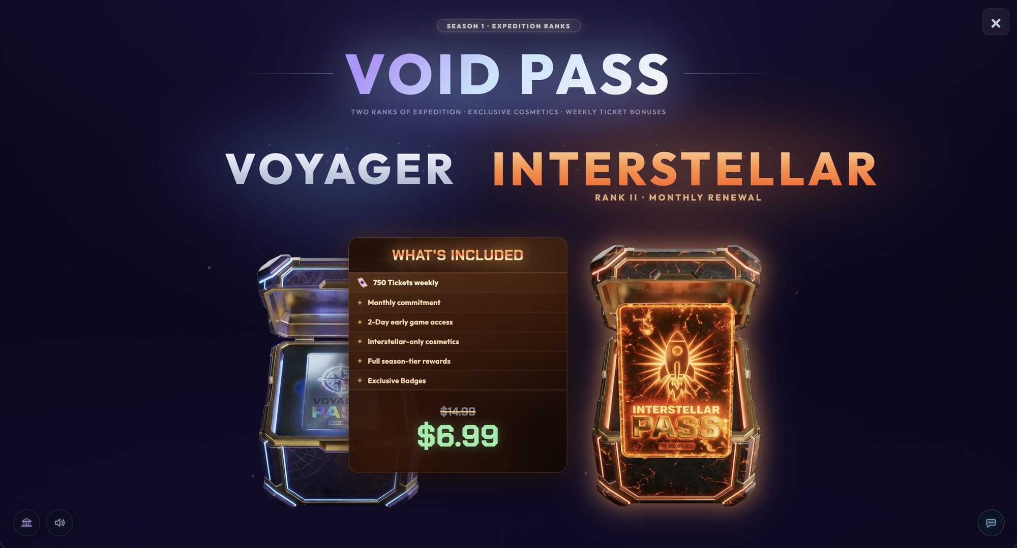 The Void Pass: Voyager and Interstellar tiers and what Interstellar includes